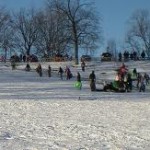 SLEDDING ON SLAYTER HILL