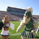 SPARTY & MSU CHEERLEADERS